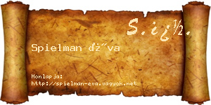 Spielman Éva névjegykártya